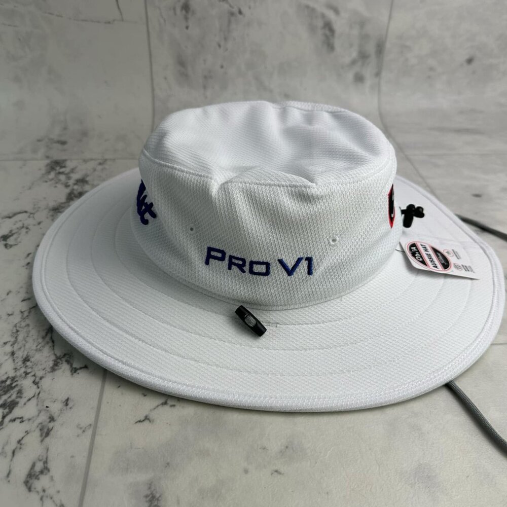 NEW Titleist Tour Aussie White/Royal N2 Blue Bucket Golf Hat - Picture 3 of 6